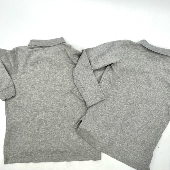 Boy's Bundle 2 Gray Long Sleeve Tops & 1 Short Sleeve Shark Button Down Size 5-6 - Picture 7 of 12